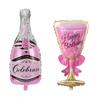 Champagne Bottle Glass Foil Balloons Happy Birthday Wedding Party Decor Gift