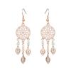 1 Pair Classic Hook Earrings Beads Ethnic Style Tassel Charm