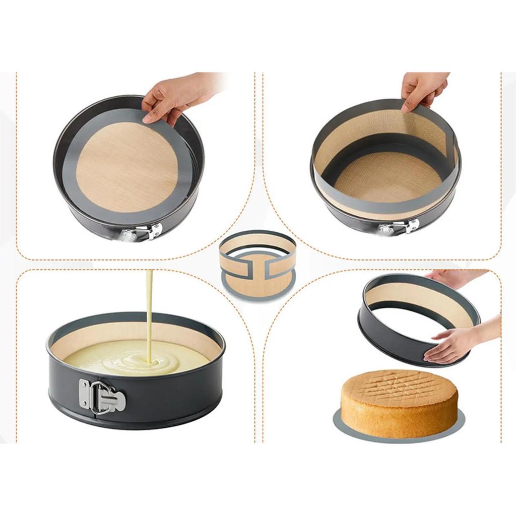 1Set Silicone Baking Liners Reusable Baking Dish Non-Stick Food Safe Silicone Mats Heat-Resistant Bread Grilling Platter for Baking Kitchen Tools