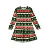 Christmas Day Girls' Long Sleeve Dress - Color Pocket Dress