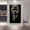 Canvas Painting Poster Black African Sexy Woman Print On Canvas Corridor Wall Mural Art Picture Posters and Prints Home Decor