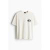 H M Loose FiT PrinT T sHirT creaM iT MigHT geT Loud