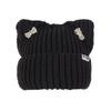 Korean Bow Hat Women's Cute Cat Ear Knitted Hat Outdoor Warm Versatile Wool Hat Student Pullover Cold Hat
