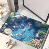 VIAKMA Bathroom 3D Visual Ocean-Style Toilet Seat Non-Slip Floor Mat In Bathroom Entrance Carpet For Foyer Home Decoration