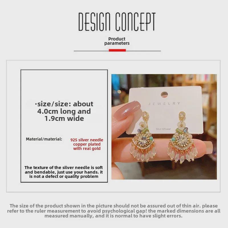 Элегантные серьги ручной работы из богемского хрусталя — ретро-этнический стиль, высококачественный универсальный дизайн