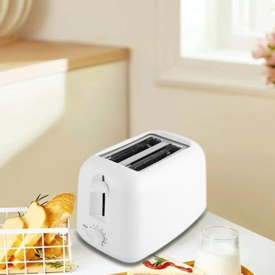 Toaster 2-Slice Bread Maker with Wide Slots Anti-Clogging Automatic Shutdown Adjustable Easy