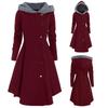 2024 Women's Woolen Coat: Halloween & Christmas Hooded Windbreaker, Medium To Long, Stylish Winter Outfit