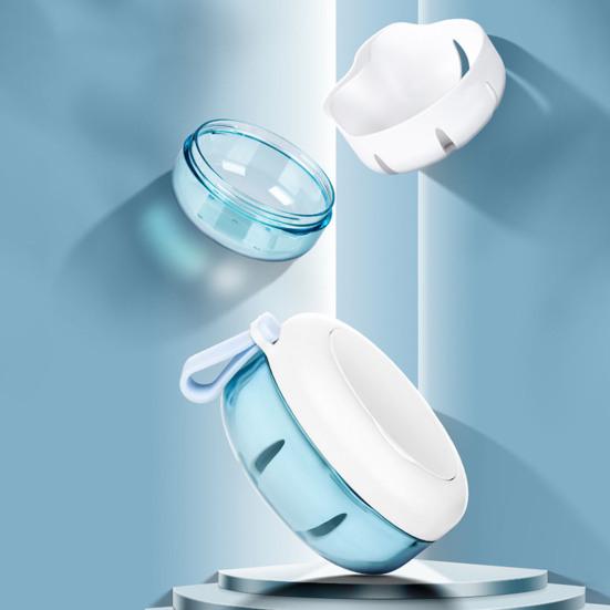 Yousheng Retainer Case with Mirror Portable Soaking Denture Bath Box with Strainer Basket Invisible Brace Mouth Guard Dental Aligner Container Holder