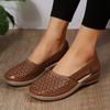 Women's Summer Plus Size Casual Sandals Solid Color Hollow Out Slope Heel Commuter Single Shoes