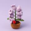 Lily Of The Valley Night Light Woven Ornaments Table Lamp Handknitted Wool LED Desktop Small Potted Decoration Creative Gift