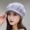 Keep Warm Knitted Hat Windproof Pumpkin Beret Hat Fashion Winter Hat Beanies  Middle Aged