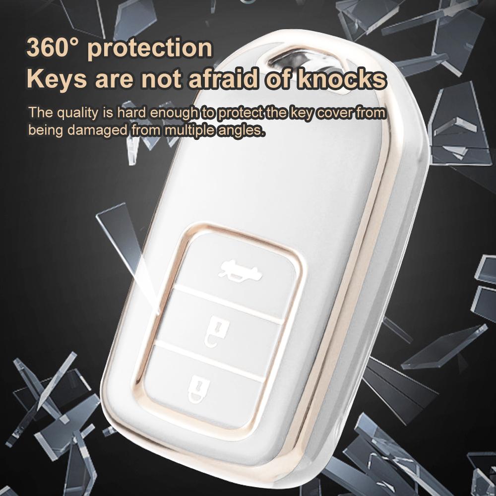 3 Buttons Fasion TPU Car Remote Key Fob Cover Case For Honda Accord EX EXL Civic Crv Hrv Pilot Ridgeline 2016 -2018 Pocketor