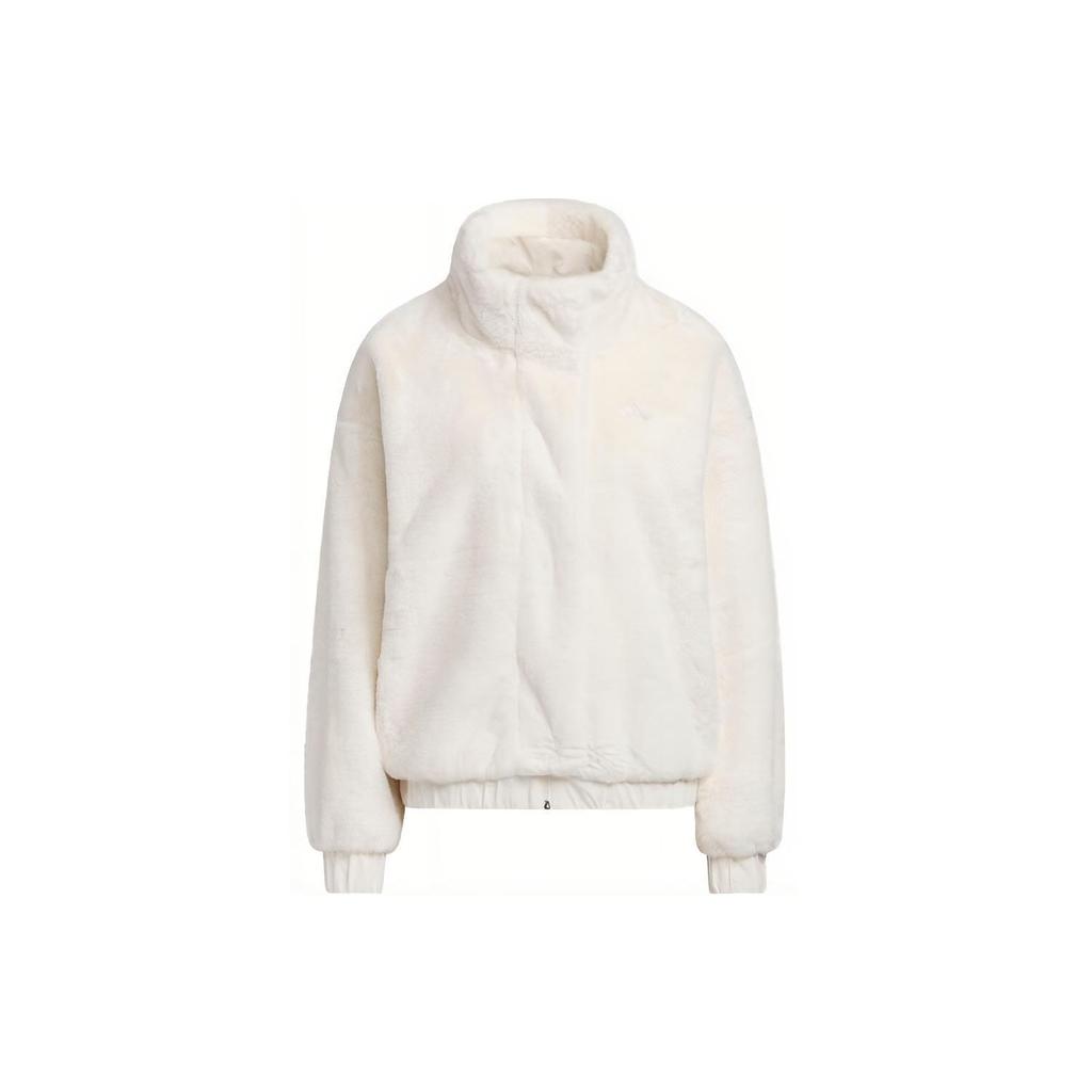 Adidas Solid Color Loose-Fit Sports Casual Jacket Women Jackets Pink White IP7045