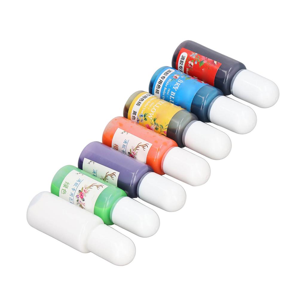 DIY Epoxy Resin Pigment 7 Colors Easy Penetration Good Transparency Epoxy Resin Dye Pigment for DIY