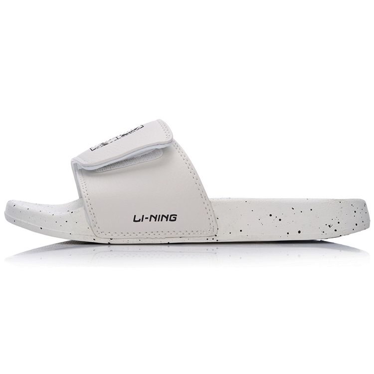 Li Ning Hot Versatile Casual Wear Resistant Non-Slip Slide Sandals Women Footwear White Black AGAM014-1
