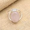 Rose Quartz Gemstone Handmade Solid 925 Sterling Silver Ring Jewelry