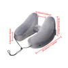 Portable U-Shaped Pillow Travel Supplies Inflatable Neck Pillow With Hood Travel Neck Pillow Car Neck Rest Cushion H-Shaped Inflatable Pillow
