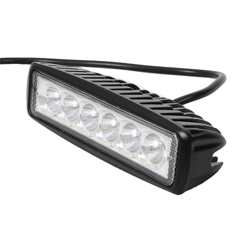 18W 6000K Led Work Light Bar Driving Lamp Fog Off Road Suv Car Boat Truck