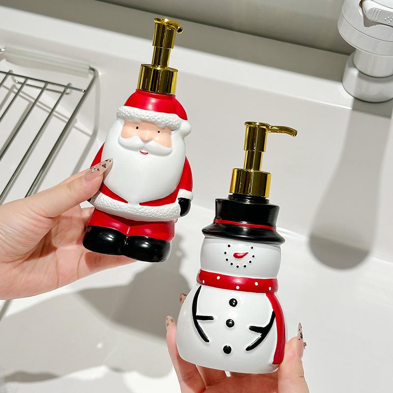 Cartoon Fun Santa Soap Dispenser Bottling Home Bathroom Bathroom Hand Sanitizer Pressing Bottle Decorations