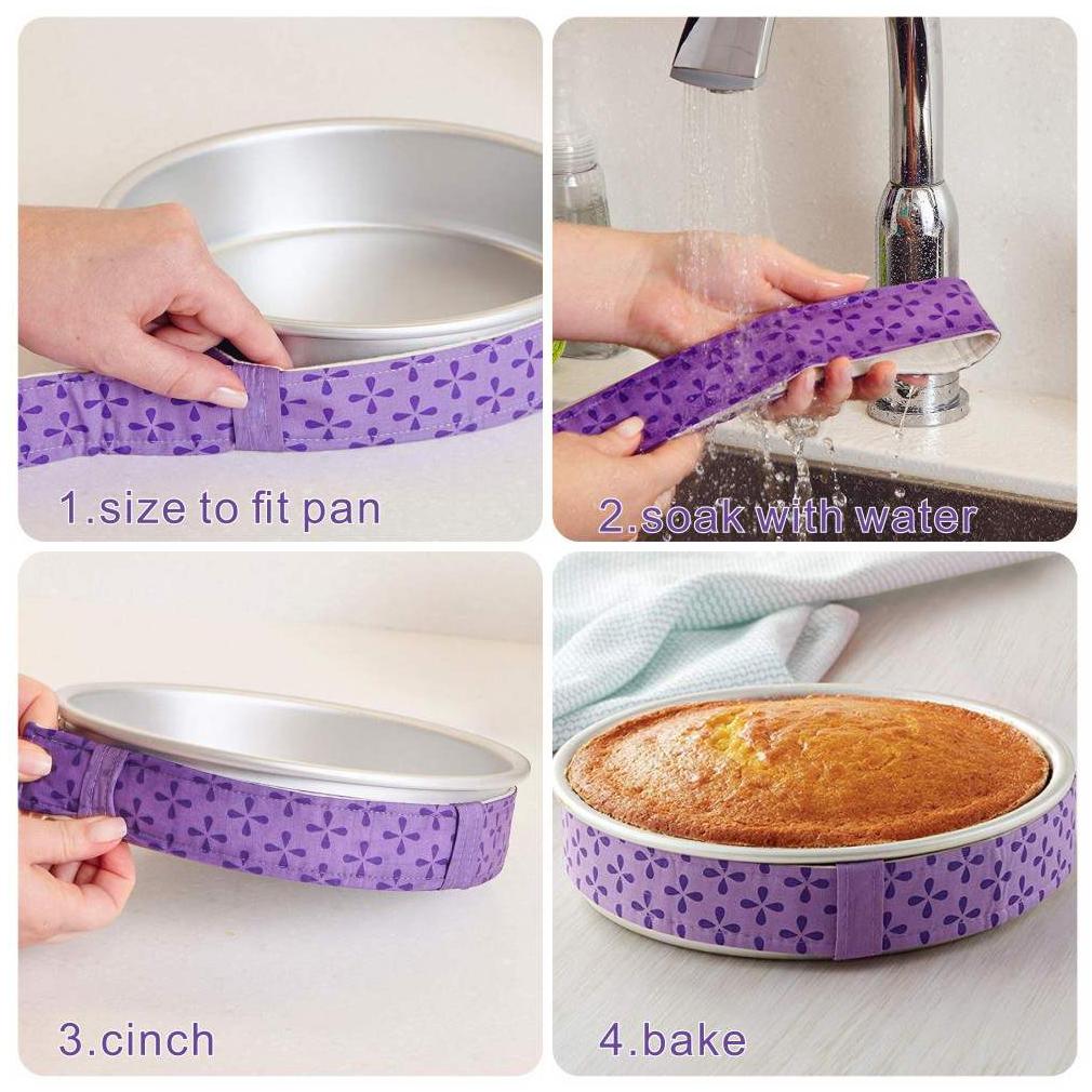 1Pc Kitchen Bakeware Belt Level Tools Cake Pan Mould Accessories Protect Moist Protection Strap Anti-deformation Baking Cake Plate Tool