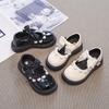 Girls' Leather Shoes, Children's Bows, Foreign Style 2025 Spring and Summer New Princess Shoes, Girls' Single Shoes, Black Performance Shoes Tide