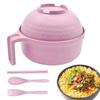Ramen Bowl Chopsticks Ramen Noodle Bowl With Chopsticks Spoon Dishwasher-Safe Microwave Pasta Cooker Instant Cooking For College