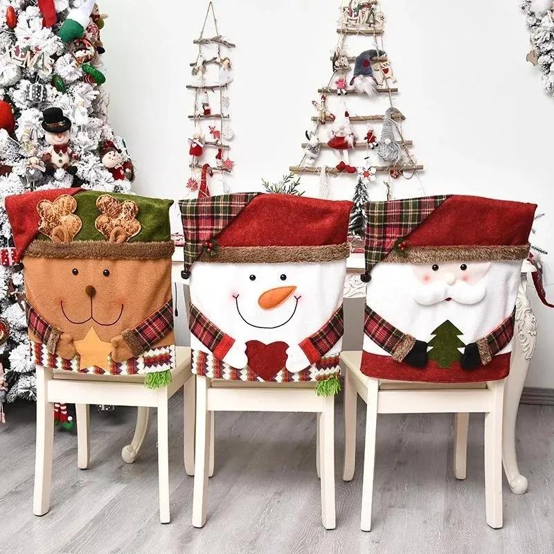 Christmas Chair Decoration Set Home Christmas Decoration Cartoon Chair Set Christmas Decoration Supplies Christma Chair Cover