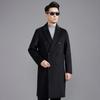 Double-sided Cashmere Coat for Men, Medium-length Woolen Woolen Detachable Down Liner Coat, Double-breasted Suit Collar Windbreaker