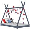 VidaXL Kid's Bed Frames Kid's Cabin Bed Children's Bed Structure House Children's Room Interior Grey 70x140 283361