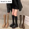 Platform Women Knee-High Boots Fashion Zippers Shoes Autumn Winter Thick Heel Women's Knight Long Booties