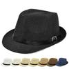 Fashion Beach Summer Unisex Cowboy Fedora Hat Sun Hat Straw Panama Cap Jazz Hat