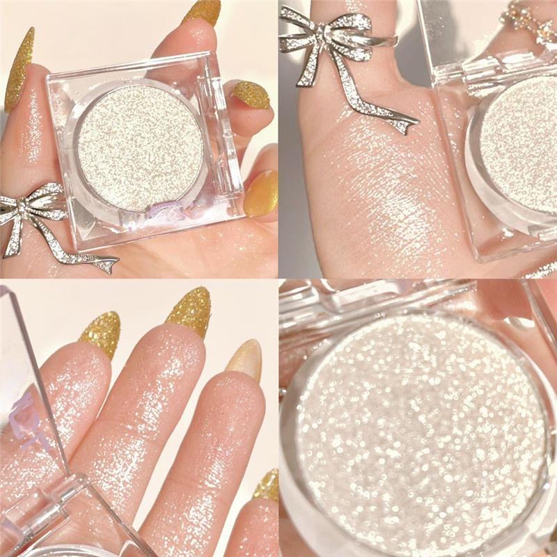 Eyeshadow Tray Fine Shimmer Pearlescent Waterproof Sleeper Silkworm Contouring Eyeshadow Natural Highlight Brightening Long-lasting Set Makeup