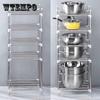 Stainless Steel Shelf Multi-layer Pot Rack Pot Rack Kitchen Shelf Storage Rack Bathroom