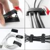10pcs Cable Clamp Self-adhesive Wire Tie Clips Holder Organizer Management Home Car Data USB Cable Cord Bobbin Wires Organizer
