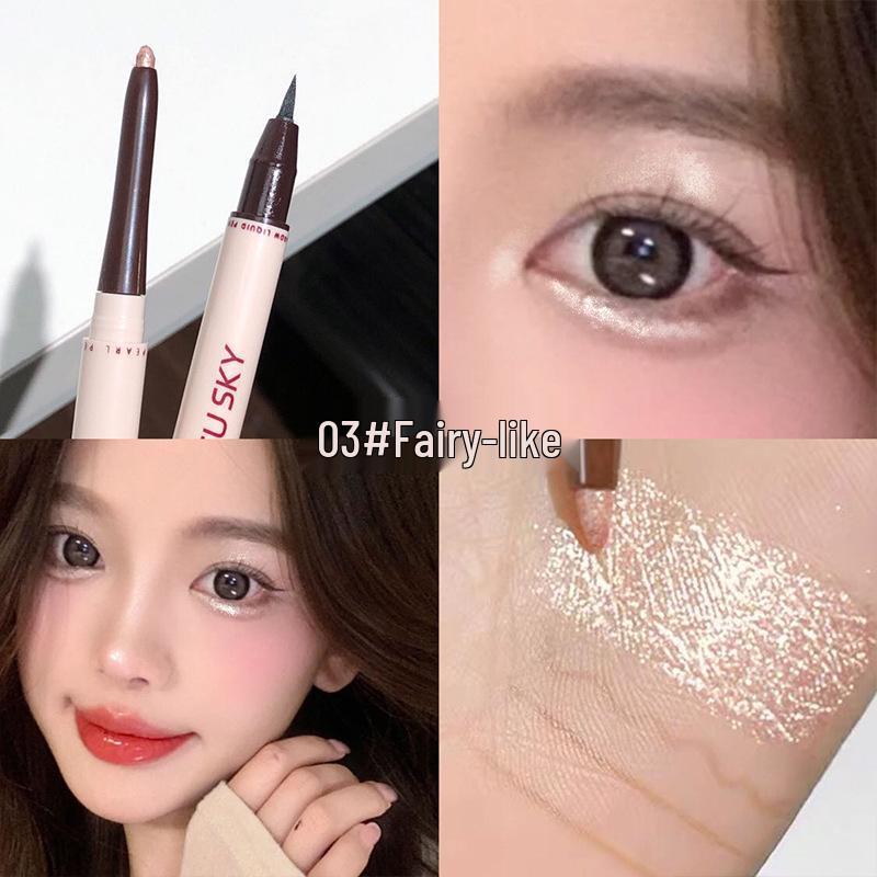 SUSU SKY Dual-Headed Highlight & Outline Aegyo Sal Pen - Glitter Eyeliner & Shadow