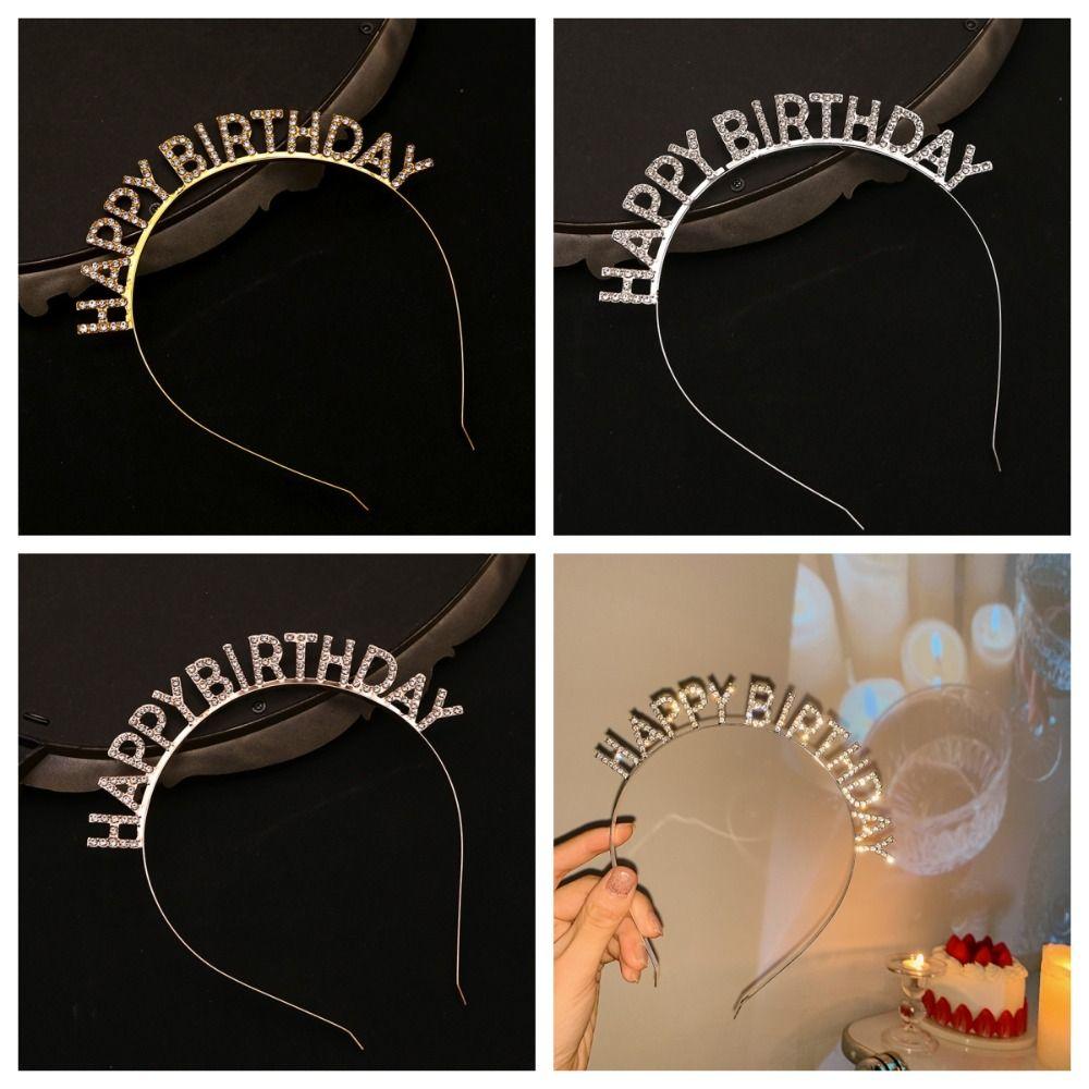 Birthday Gift Birthday Queen Headband Female Jewelry Birthday Hair Hoop Crown Women