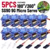 SG90 9G Micro Servo Servo Motor for RC Planes Robot Arm 180°/360° Fixed-Wing Servo Motor Controls for Airplane Helicopter