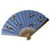Kimono Folding Fan with Chidori Made In Bamboo [Stylish Iroha] Edo-style Pattern, Japan, High-Quality Fan, 15-ken, 7.5-inch, 22.5cm