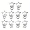 15PCS Metal Swivel Lobster Claw Clasps Star/Moon Snap Hook Swivel Lanyard Clip DIY Supplies Jewelry Making Keychain