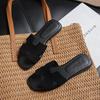 Slippers Women's Outer Wear 2025 New Summer Fashion Versatile Flat Bottom One-word Beach Travel Sandals Comfortable