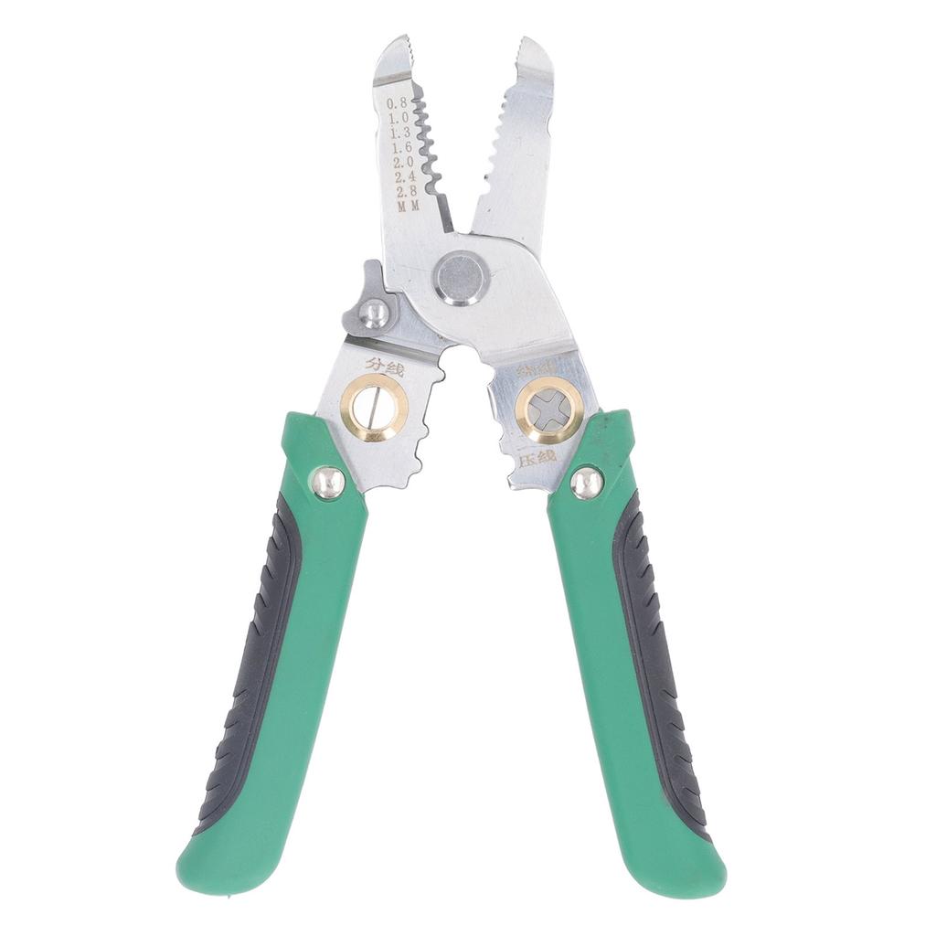 Electrical Wire Stripper Stainless Steel Electrician Wire Pliers Labor Saving Spring