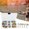 30Pcs Jig Spinner Bait Kit Sharp Hook Design Mini Size Portable Rotating