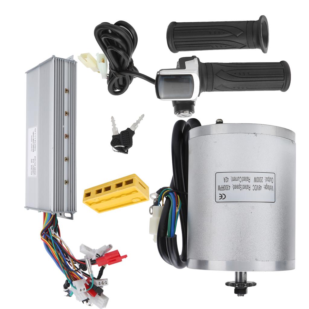 48V 2000W Electric Brush Motor with Controller Kit E‑Bike Conversion Accessory Set