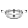Stainless Steel Instant Noodle Pot, Single Person Small Hotpot, Golden Double Ear Flat Bottomed Dry Pot, Household Gas Seafood Soup Pot