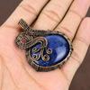 Lapis Lazuli Handmade Copper Wire Wrap Jewelry Pendant 2.21" l9D14