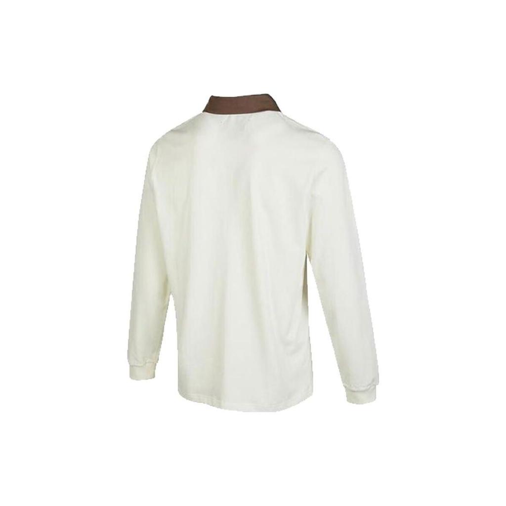 Jordan SS23 Logo Embroidered Long Sleeve Rugby Polo Men Tops Sail DV7655-133