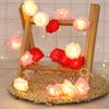 Christmas Valentine's Day Rose LED Light String Holiday Fairy Lights Garland for Party Wedding Bedroom Decoration