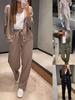 2025 Autumn/Winter Women's Casual Sports Cardigan Set - New Trendy European and American Style