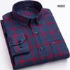 Plaid Shirts for Large Men Cotton Sanded Soft Long Sleeve Casual S~7XL