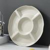 Candy Plate 5 Compartments Large Capacity Round Food Grade Multi-purpose Snack Fruit Nut Food Serving Tray Dish Holder Kitchen Supplies